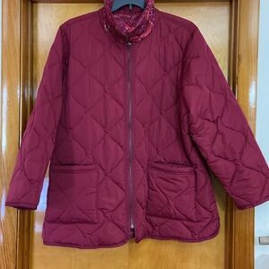 Isaac Mizrahi Live! Light Reversible Quilted Barn Jacket - 2X